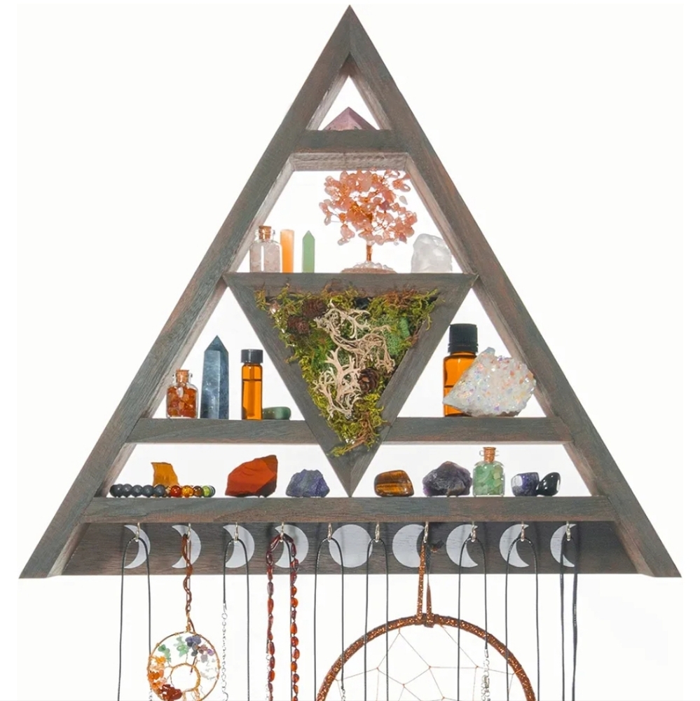 ARAGO Wooden Moon Shelf For Crystals - Picture 6 of 7